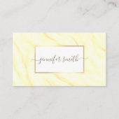 Elegant satijnen crème marmer met Lijst chique  Visitekaartje (Voorkant)