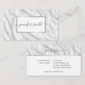 Elegant satijnen stof marmer met Lijst chique Visitekaartje (Voorkant / Achterkant)