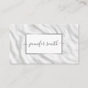 Elegant satin Fabric Marble met Lijst Visitekaartje