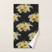 Elegant Satin Flowers op Black Bad Handdoek (Handdoek)
