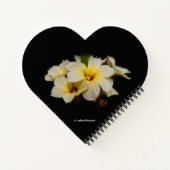 Elegant Satin Flowers op Black Notitieboek (Achterkant)