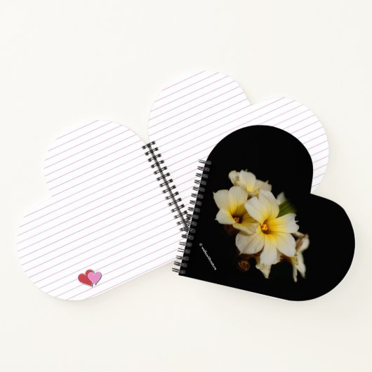 Elegant Satin Flowers op Black Notitieboek (Binnen)