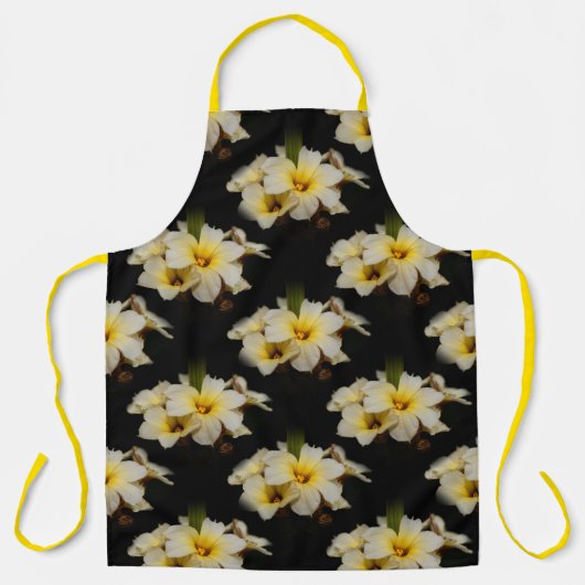 Elegant Satin Flowers op Black Schort (Voorkant)