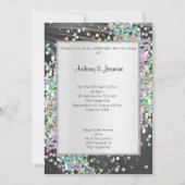 ELEGANT SATIN PAARS HOLOGRAFISCH PASTEL KAART (Voorkant)