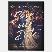 Elegant Save Our Date Wedding Magneet (Voorkant)