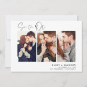 Elegant Save the Date 3 Photo Invitations (Voorkant)