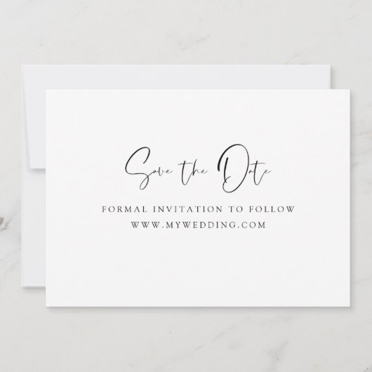 Elegant Save the Date 3 Photo Invitations (Achterkant)