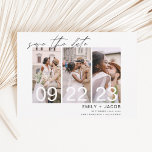 Elegant Save the Date 3 Photo Invitations<br><div class="desc">De Moderne en Horizontaal van de begroting het Horizontaal Drie (3) Foto sparen de Band van de Datum met hand geschreven manuscripttypografie. Sparen de magneet van de datumuitnodiging omvat manuscripttypografie en chic en eenvoudig ontwerp dat u uw aangepast afbeelding van de de fotografie van het verloving kunt toevoegen aan.</div>