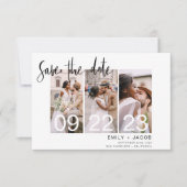 Elegant Save the Date 4 Photo Invitations (Voorkant)