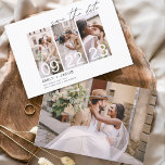 Elegant Save the Date 4 Photo Invitations<br><div class="desc">Moderne en elegante horizontale landschaps Vier (4) Foto sparen de Daddenbruiloft met handgeschreven scripttypografie. Sparen de magneet van de datumuitnodiging omvat manuscripttypografie en chic en eenvoudig ontwerp dat u uw aangepast afbeelding van de de fotografie van het verloving kunt toevoegen aan.</div>