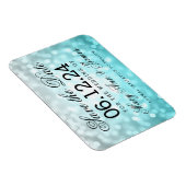 Elegant Save The Date Beach Ombre Glitter Lights Magneet (Rechterzijde)