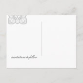 Elegant Save the Date Briefkaart (Achterkant)