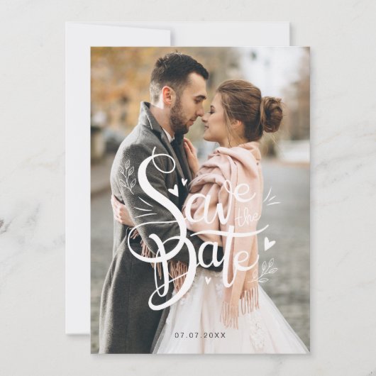 Elegant Save the Date bruiloft uitnodiging (Voorkant)