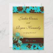Elegant Save the Date Card Gold Floral BB 2 (Achterkant)