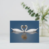 Elegant Save the Date Card Swart Photo Heart Aankondigingskaart (Staand voorkant)