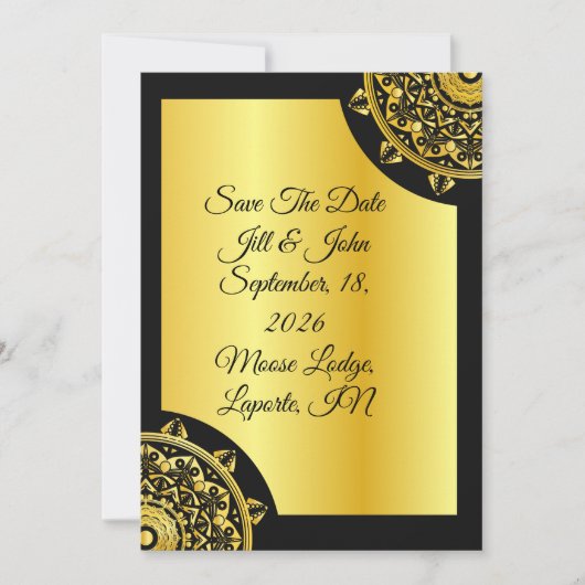 Elegant Save the Date Card, Wedding Announcement (Voorkant)