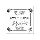 Elegant Save the Date Couple Rubberstempel (Afrduk)