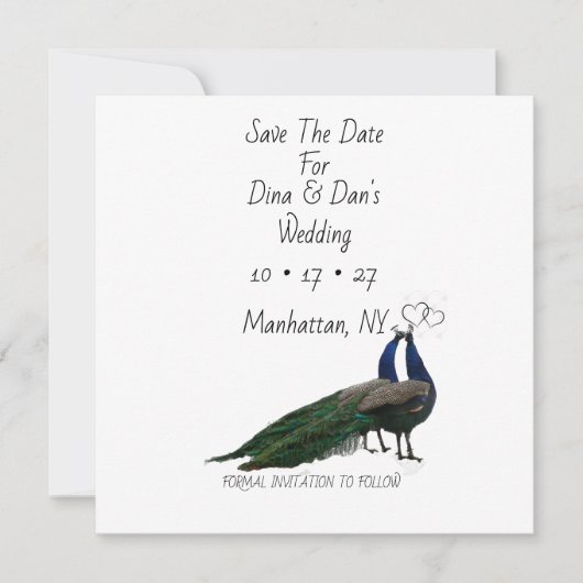 Elegant Save the Date Flat Holiday Kaart (Voorkant)