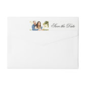 Elegant Save the Date Foto Adreslabel (Achterkant)