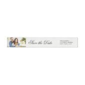 Elegant Save the Date Foto Adreslabel (Individueel)
