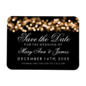 Elegant Save the Date Gold Hollywood Glam Magneet (Horizontaal)