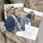 Elegant Save the Date Handwrite Wedding Photo