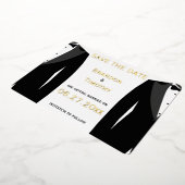 Elegant Save The Date Huwelijk Tussen Mannen Echte Folie Uitnodiging (Gedraaid)