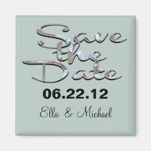 Elegant Save the date II Magnet (Voorkant)