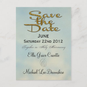 Elegant Save the Date II Wedding Reminder Aankondigingskaart