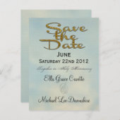 Elegant Save the Date II Wedding Reminder Aankondigingskaart (Voorkant / Achterkant)