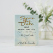 Elegant Save the Date II Wedding Reminder Aankondigingskaart (Staand voorkant)