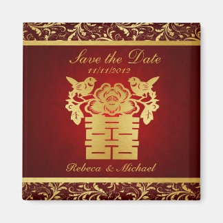 Elegant Save the Date Magneten - Double Happiness