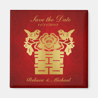 Elegant Save the Date Magneten - Double Happiness