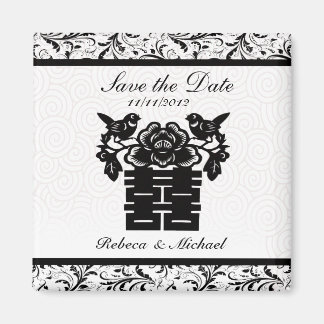 Elegant Save the Date Magneten - Double Happiness