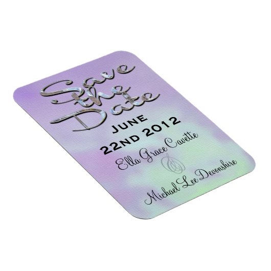 Elegant save the date op het middaguur magneet (Rechterzijde)