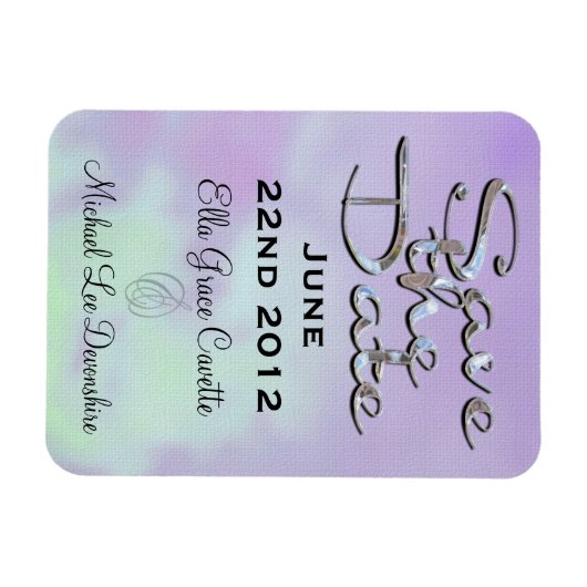 Elegant save the date op het middaguur magneet (Horizontaal)