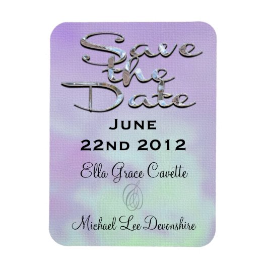 Elegant save the date op het middaguur magneet (Verticaal)