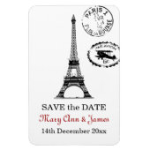 Elegant Save The Date Paris Briefkaart Magneet (Verticaal)