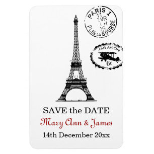 Elegant Save The Date Paris Briefkaart Magneet