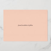 Elegant Save the Date Photo Gold Foil Invitation Folie Uitnodiging (Achterkant)