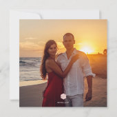 Elegant Save the Date Roos Gold Calligraphy Marble (Achterkant)