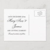 Elegant Save the Date Royal Crown Blue Aankondigingskaart (Achterkant)