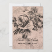 Elegant "Save the Date"  Rozen Sepia Save The Date (Achterkant)