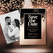 Elegant Save the Date Sjabloon Foto Roos Gold