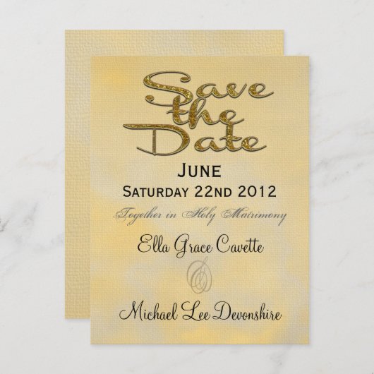 Elegant Save the Date Spring Wedding Reminder Aankondigingskaart (Voorkant / Achterkant)