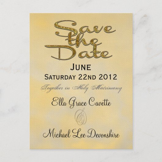 Elegant Save the Date Spring Wedding Reminder Aankondigingskaart (Voorkant)