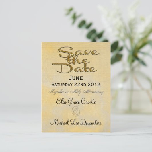 Elegant Save the Date Spring Wedding Reminder Aankondigingskaart (Staand voorkant)