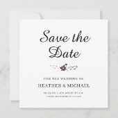 Elegant Save the Date Square Kaart (Voorkant)