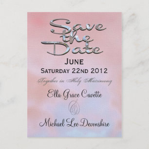 Elegant Save the Date Summer Wedding Reminder Aankondigingskaart