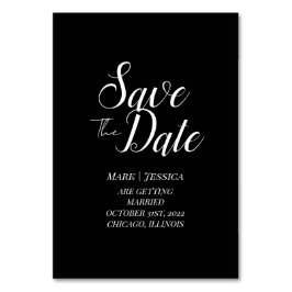 Elegant Save The Date Table Card Kaart